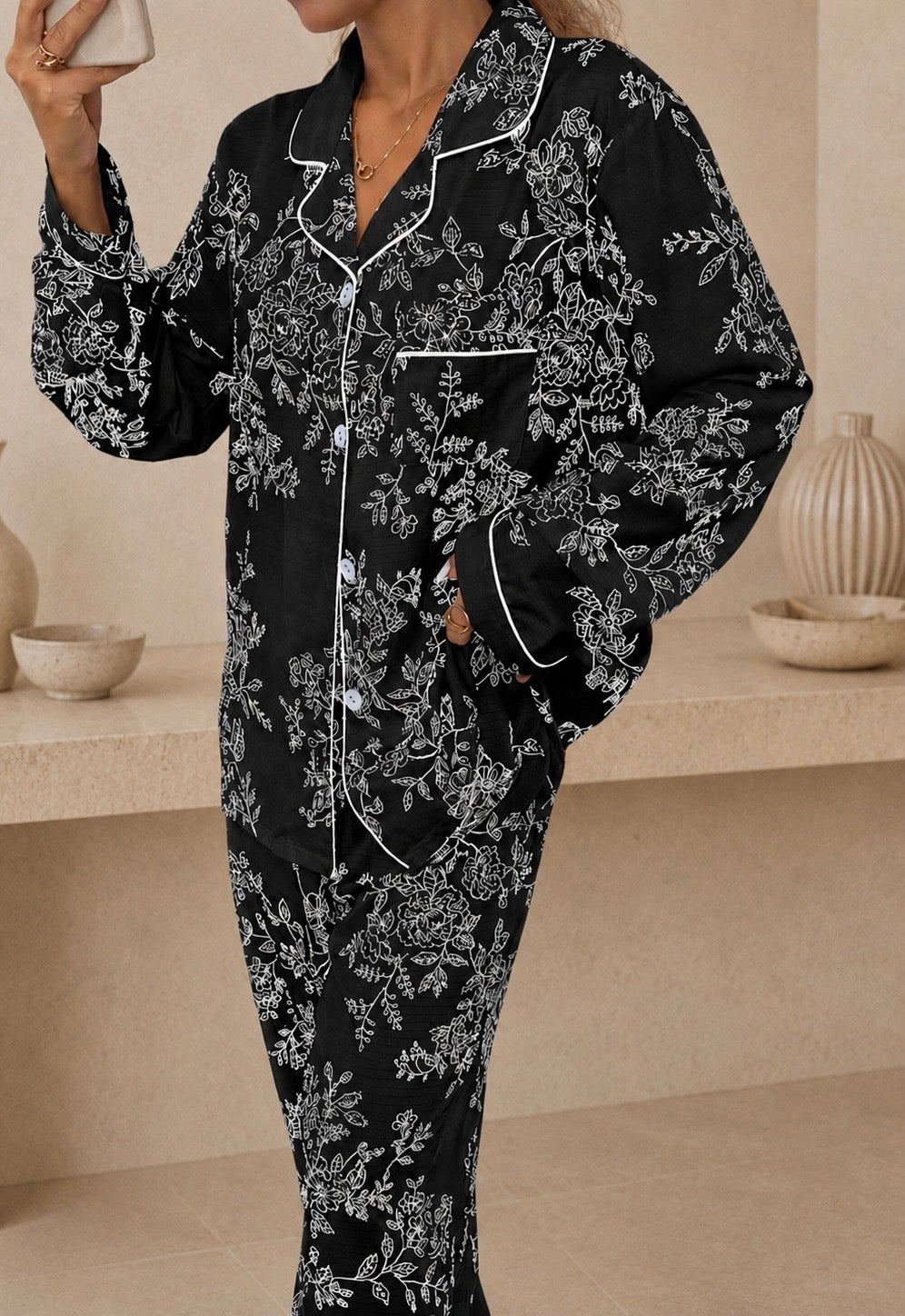 Toile de Jouy - Nuit Noire
